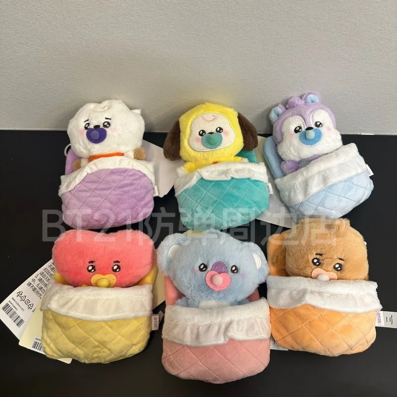 BT21 Соска для сна, серия Tata Cooky, плюшевая кукла, сумка, подвеска, брелок с рисунком Shooky Chimmy, коллекция украшений, подарок на день рождения