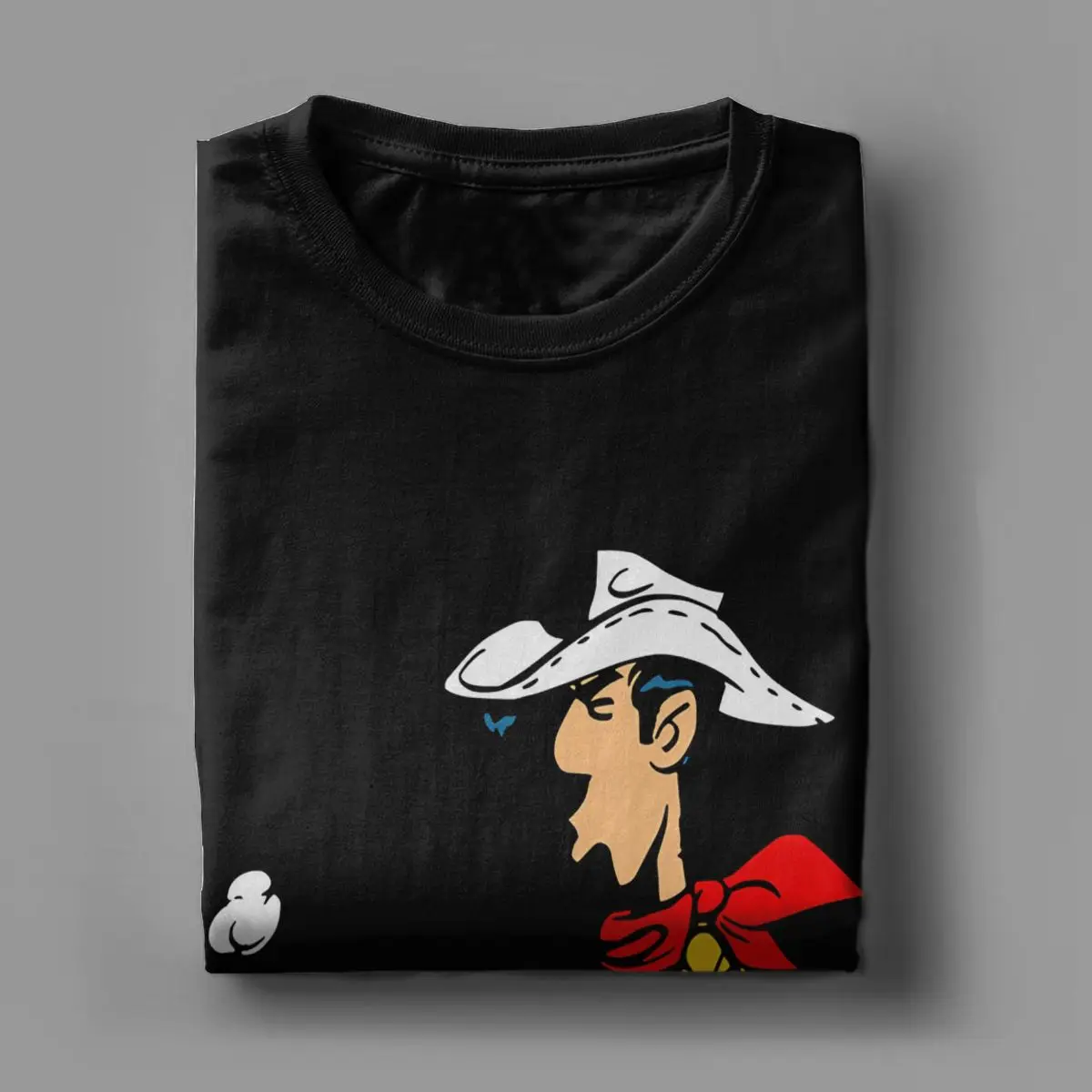 Men Lucky Luke T Shirt Cartoon 100% Cotton Clothing Crazy Short Sleeve O Neck Tee Shirt 4XL 5XL T-Shirt