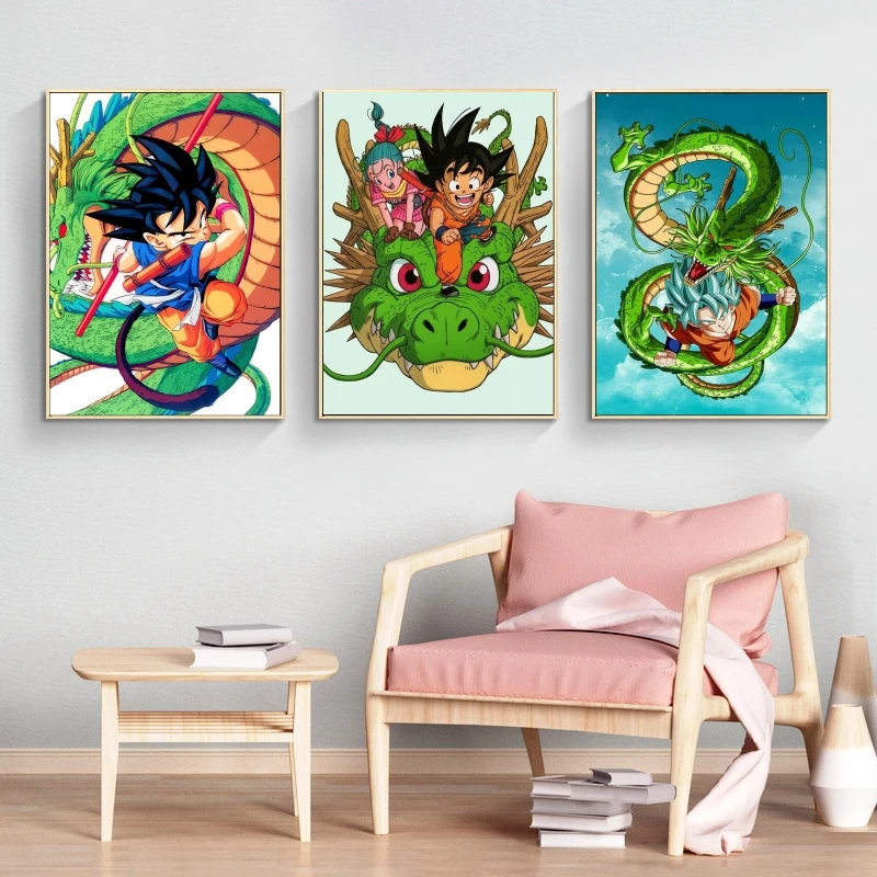 Canvas Wall Art Posters Dragon Ball Goku Cuadros Best Gift Picture Poster Home Kid Action Figures Modern Living Room Gifts