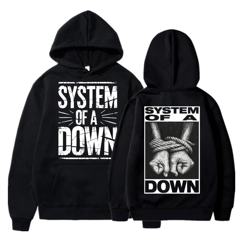 Alternative Rock Band System of A Down Vintage Hoodie Hip Hop 90s Vintage Gothic Sweatshirt Men Women Fleece Oversized Sportwear