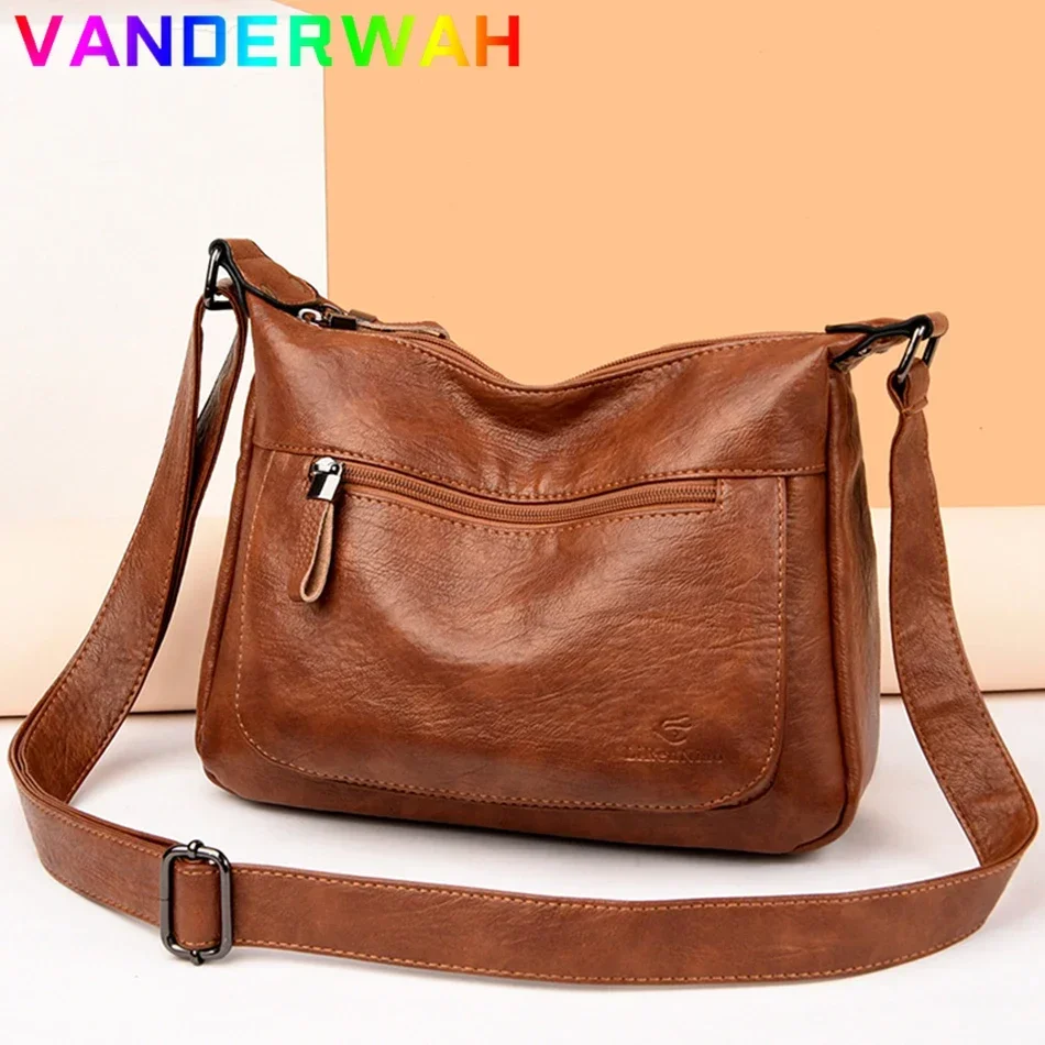 

High Quality Leather Tote for Ladies Luxury Casual Women Designer Shoulder Crossbody Sac Female Worker Bolsas Handbags and Purse