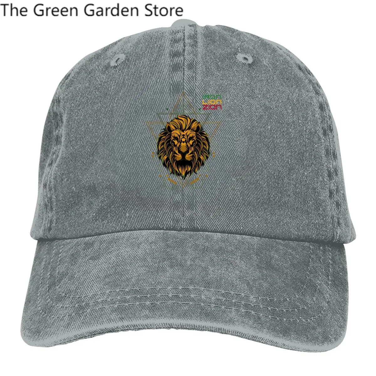 Washed Men's Baseball Cap Iron Lion Zion Trucker Snapback Caps Dad Hat Jamaica Lion Golf Hats