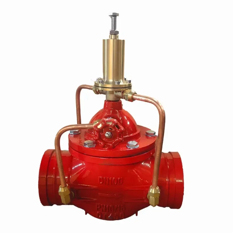 Factory Price HanQian Hydraulic Manual Water Pressure Reducing Valve Ductile Iron Groove Connection PN16/PN25 Standard