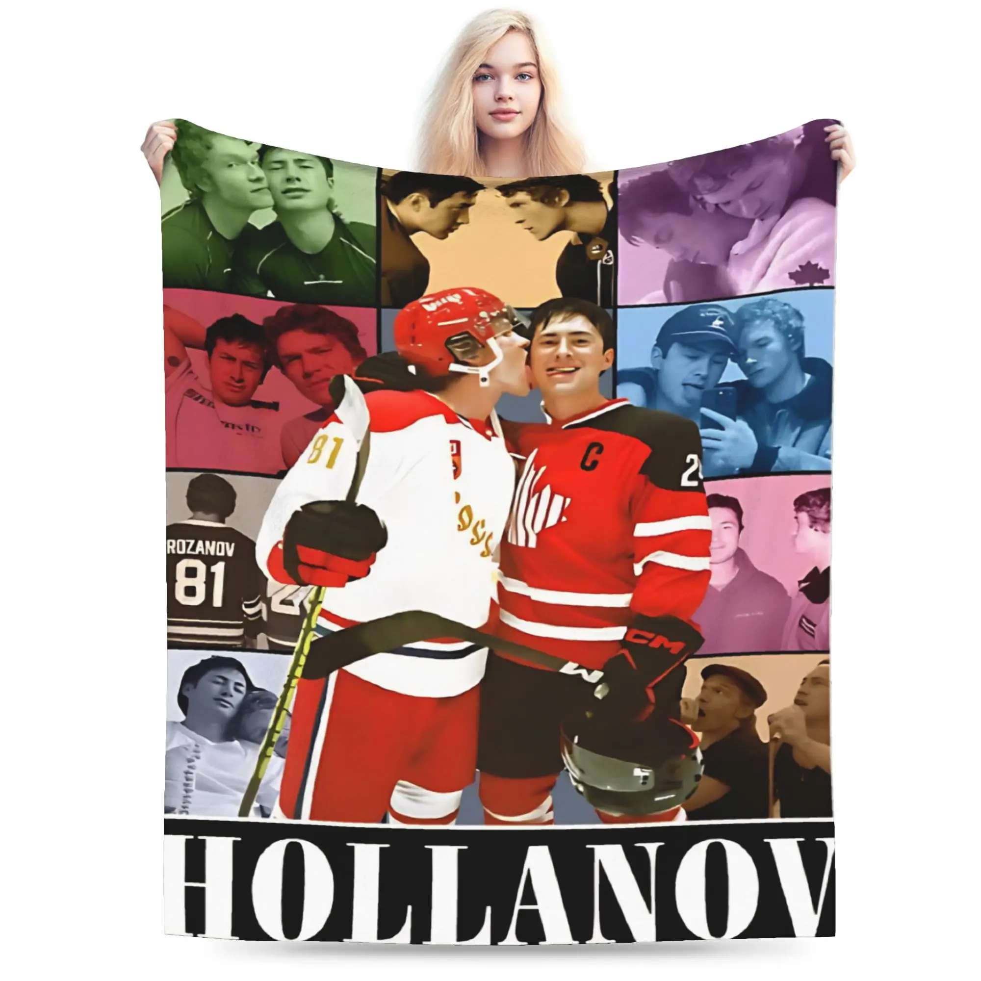 Comfortable Heated Rivalry Hollanov Sports Drama Shane Hollander Ilya Rozanov  Blanket Blanket Throw Warm Flannel for Travel
