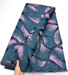 African Lace Fabric 2024 High Quality Nigerian Brocade Gild Jacquard Lace Fabric 5 Yards for Sewing Wedding Party Dress Women