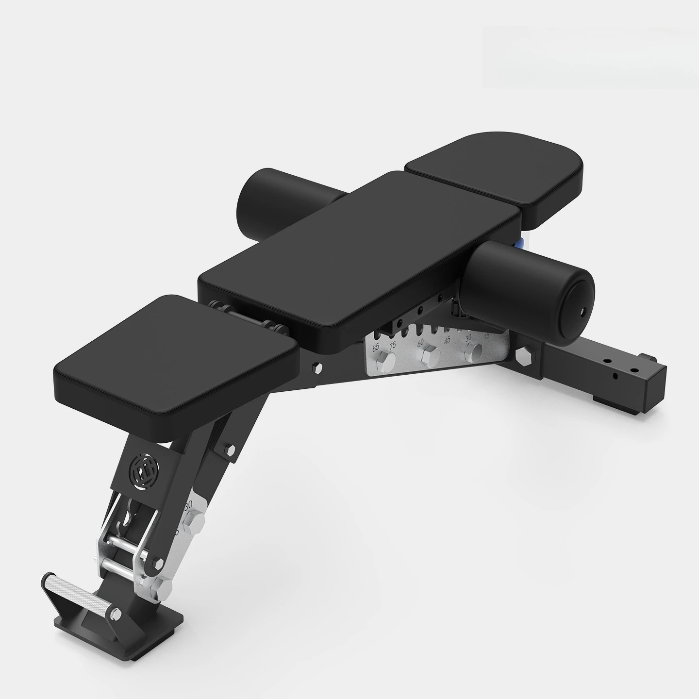 3-Segment Adjustable Commercial Dumbbell Bench, Multifunctional Fitness Bench with Elbow Support for Bench Press & Dumbbell Fly