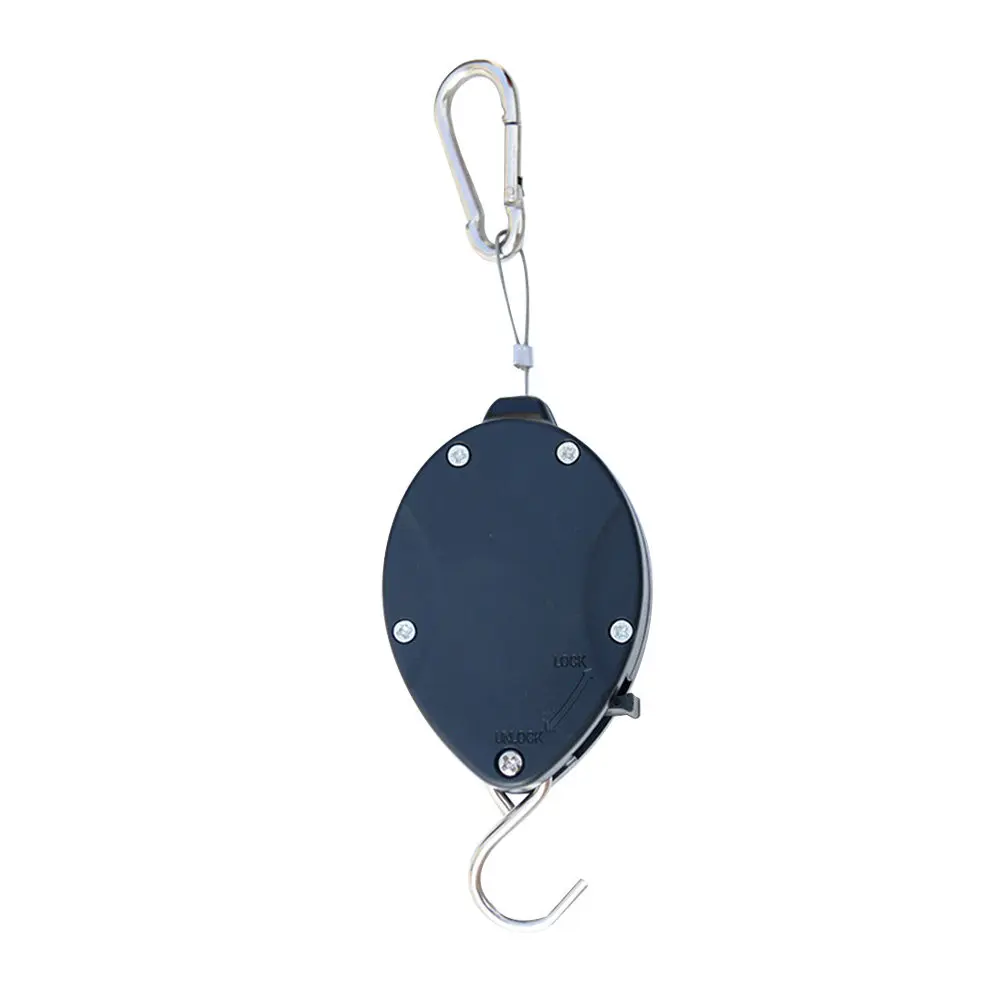 Retractable Hanging Basket Hook 160Cm Nylon Rope Heavy Duty Locking Mechanism Garden Plants Holders Pulley System for Flower