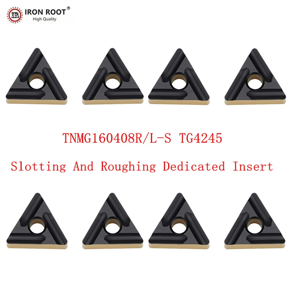 IRON ROOT Carbide  Inserts TNMG160404R-S,TNMG160408R-S,160404L-S,160408L-S, TG4245 CNC Lathe Turning Tools MTLNR, MTFNR