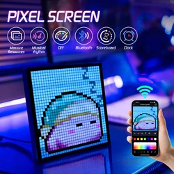 32X32 NFT Pixel Art LED Display Cool Bluetooth Speaker App Control Art Display For Gaming Room Decor DIY Graffiti Animated Frame