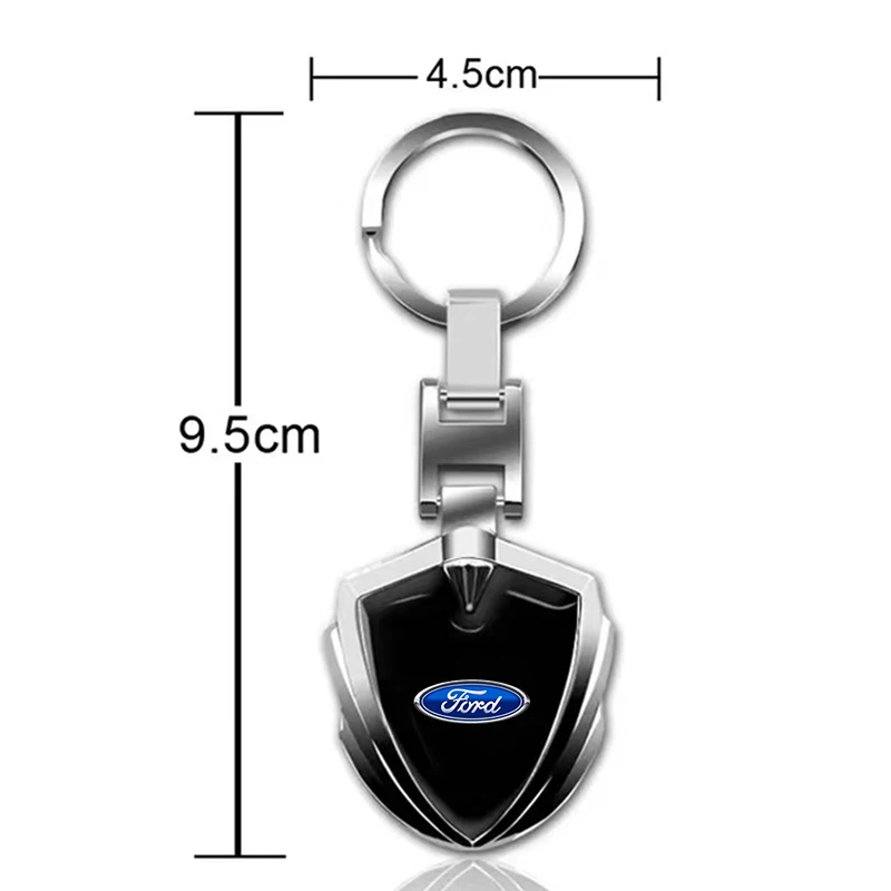 3D Metal Car Styling Keychain Key Chain Ring Key Holder Styling For Ford Fiesta Focus 2 mk3 Mondeo mk4 Mustang Ranger Kuga