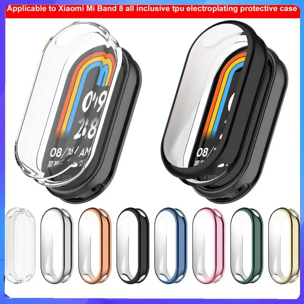 For Xiaomi Mi Band 8 Samrt Watch PC Case With Screen Protector Ultra-Thin Scratch Resistant Full Protective Bumper Cover