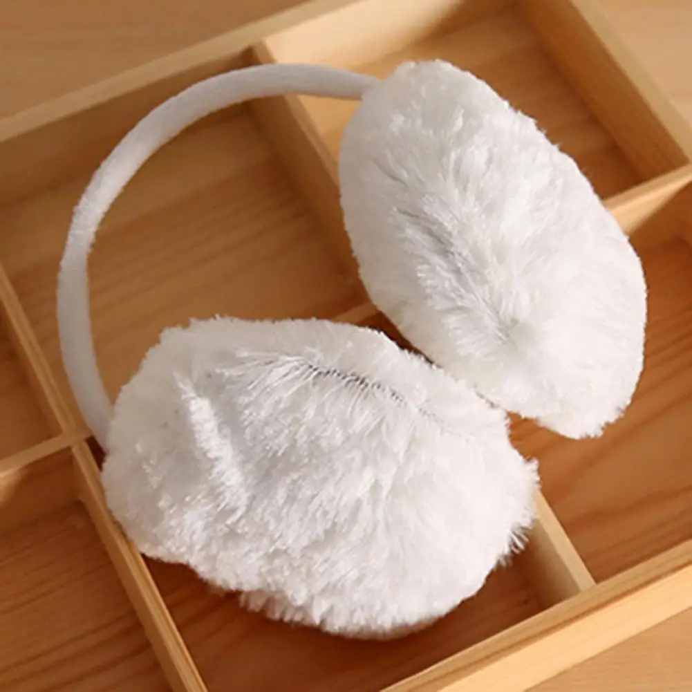 Soft Plush Ear Warmer Soft Warm Solid Color Plush Knit Earmuff Outdoor Cold Ear Muffs Ear Cover Earflaps Headband