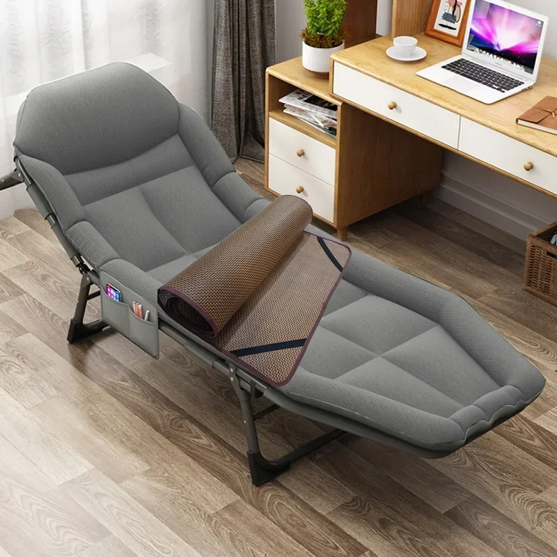 

American Style Single Nap Folding Bed, Office Recliner, Folding Lounger, Simple Portable, Camp, Lightweight Night Bed