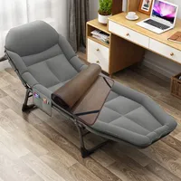 American Style Single Nap Folding Bed, Office Recliner, Folding Lounger, Simple Portable, Camp, Lightweight Night Bed