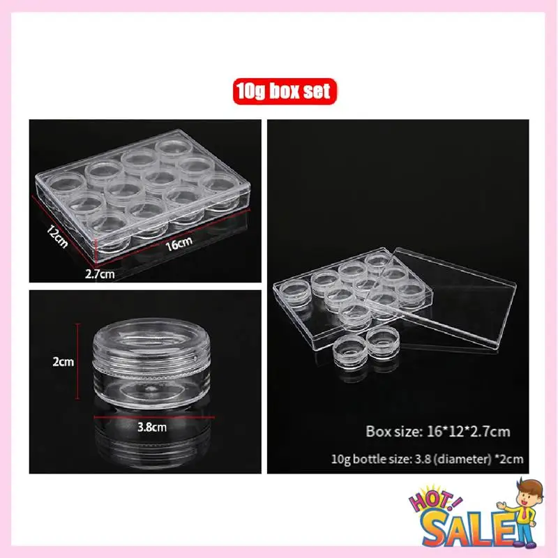 

A88X 24Pcs Plastic Cosmetic Jar With 10G Clear Case With Snap Lids, Travel Storage Cosmetic Samples For Holds Lotions, Creams Du