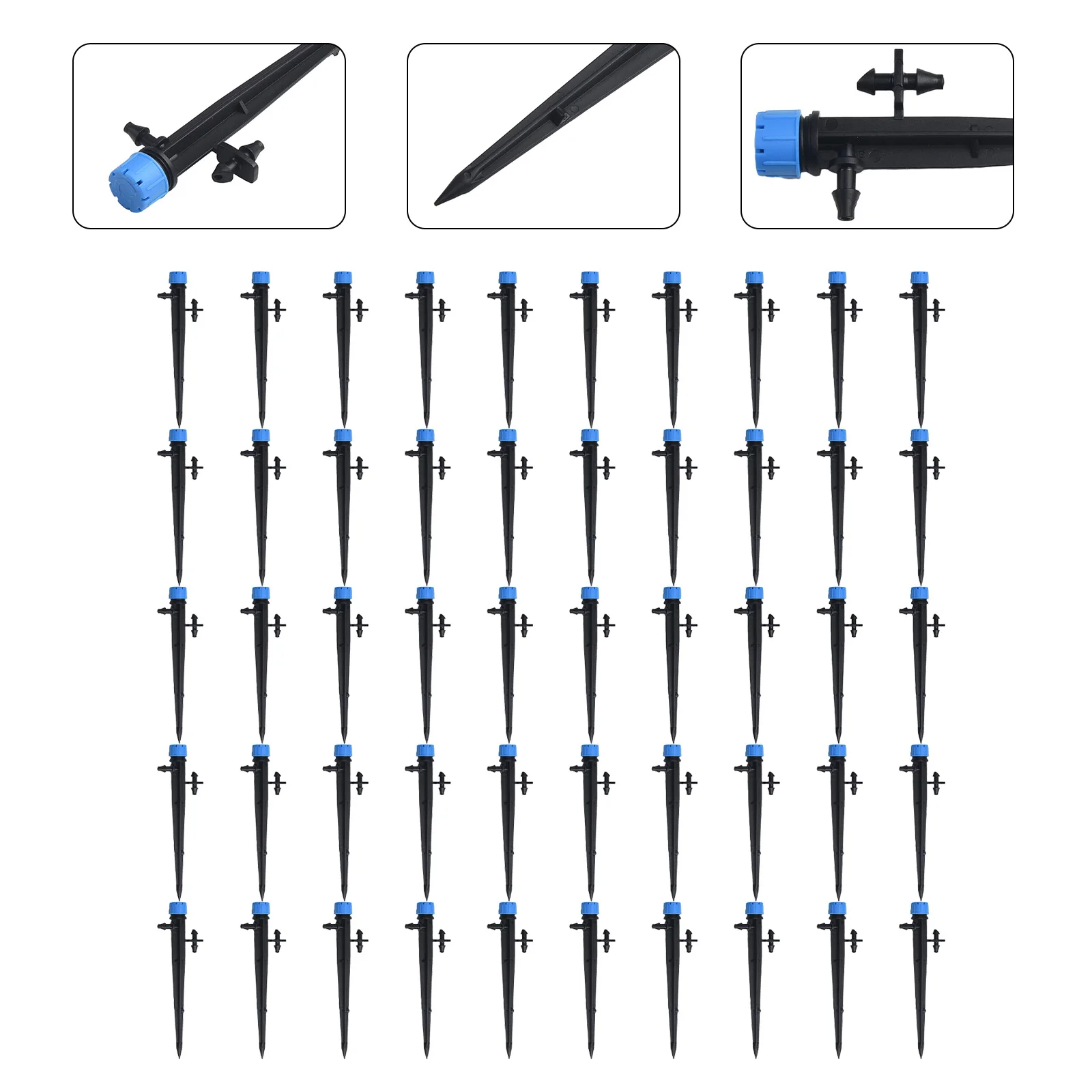 Drip Irrigation Drippers Black/Green/blue/Red 50pcs/set Garden Irrigation Systems Brand New Watering Equipment
