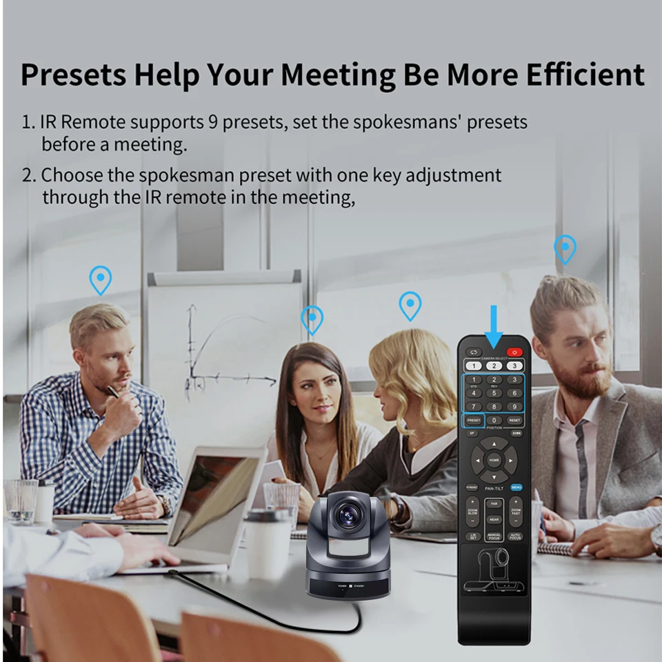 4K/1080P Conference Camera PTZ Video Ai Tracking Ptz Camera USB HDMI LAN POE 10X /20X Zoom For Educate Live Business Meeting