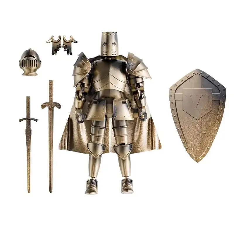

T13 Multi-Jointed Knight Robot-Poseable Armor Action Figure Medieval Warrior Collectible for Kids&Adults(Assembly Required)