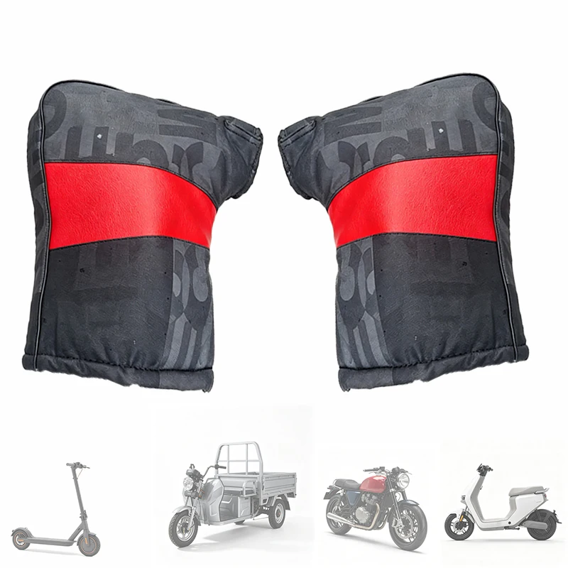 1Pair Motorcycle Handlebar Muffs Protective Motorcycle Warm Grip Handle Bar Muff Rainproof Winter Warmer Gloves for Scooter Moto