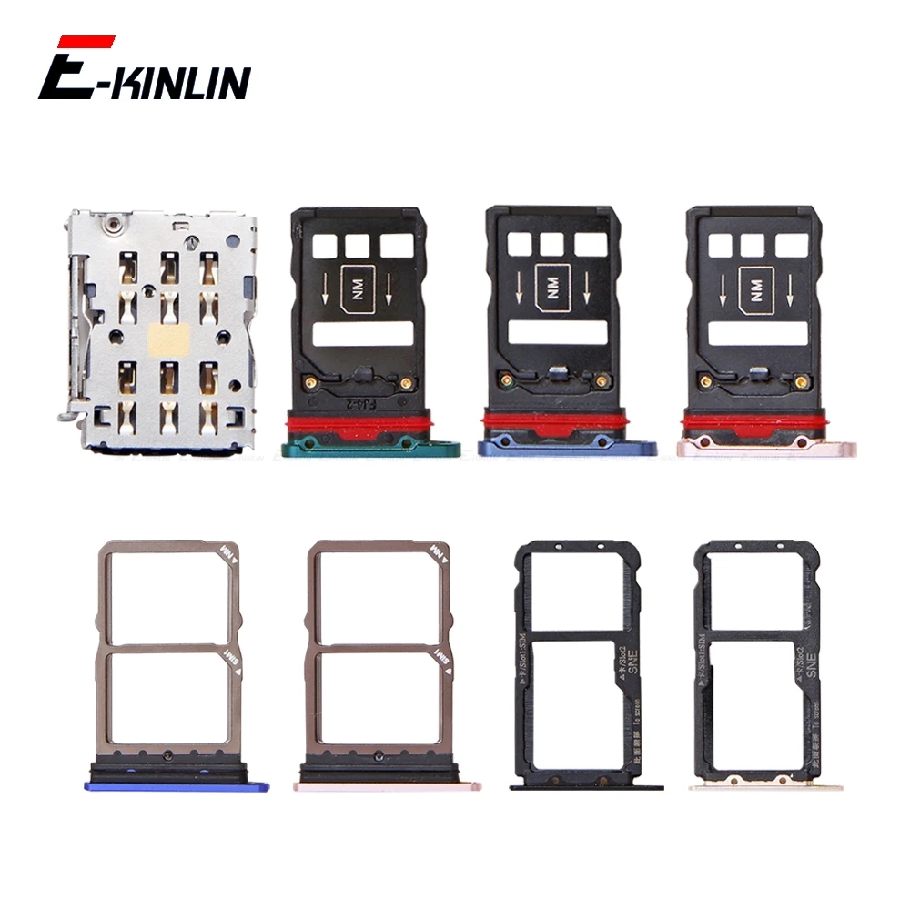 Micro SD / Sim Card Tray Socket Adapter For HuaWei Mate 20 Pro X 20X Lite Connector Holder Slot Reader Container