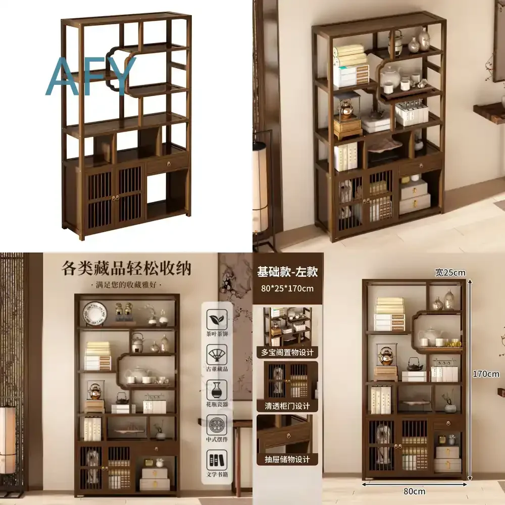 Tea Cabinet Shelf Rack for Tea Set Storage Display Rack Multi-layer Decorative Tea Organizer Kitchen Living Room Home