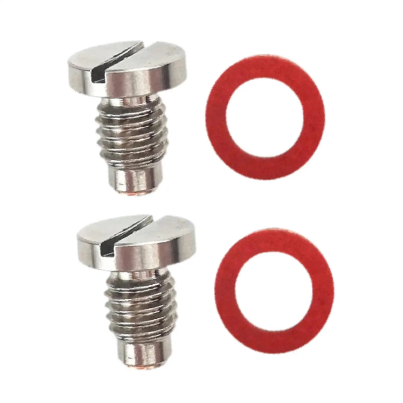 2x Red Steel Seal Professional Stainless Steel Outboard Gear Oil Drain Screw