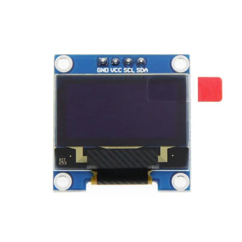 A33T-5Pcs 0.96 Inch IIC I2C Serial GND 128X64 OLED LCD LED Display Module SSD1306 For Arduino Kit White Display