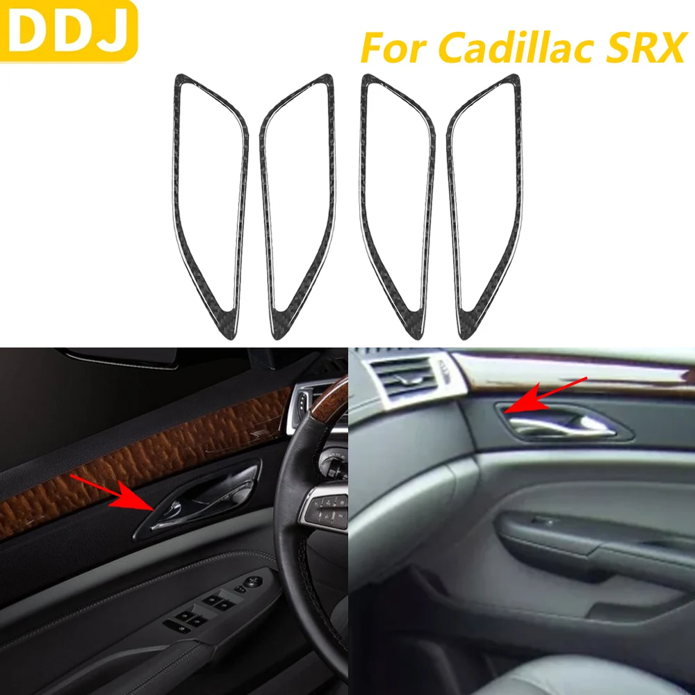 

Для Cadillac SRX 2010-2012 углеродное волокно внутренняя дверная ручка рамка панель отделка крышка автомобильные аксессуары наклейка для украшения интерьера