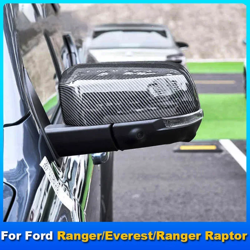 For Ford Ranger T9 Raptor Everest 2023 2024 Car Outside Side Rearview Mirror Cover Cap Housing Protective Case Shell Accessories