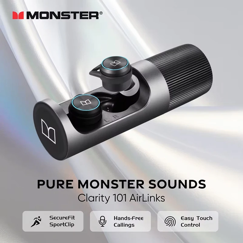 

Choice Monster Clarity 101 AirLinks TWS Earbuds in-Ear Bluetooth Headphones ENC Noise Cancelling Waterproof Earphones with Mic