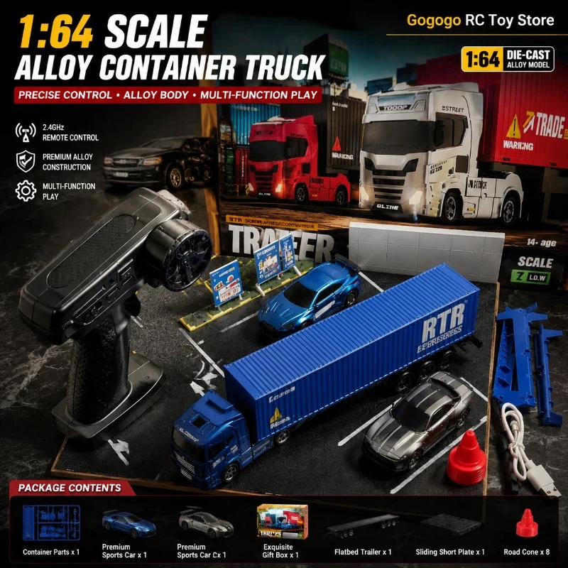 1-64-rc-trailer-truck-set-alloy-container-semi-truck-with-diy-trailer-2-mini-cars-birthday-gift-for-boys