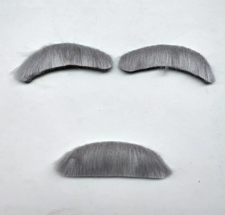 Old Man Costume Wig for Kids 100 Days of School Costume Boys Dress Up Accessories Grandpa Old People Set for Halloween