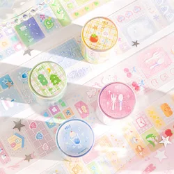 Retro Japanese Sweet Washi Tape for Girl Creative Design Cute Glitter Bow Fruit Masking Tape DIY Decor Scrapbook Journal Sticker