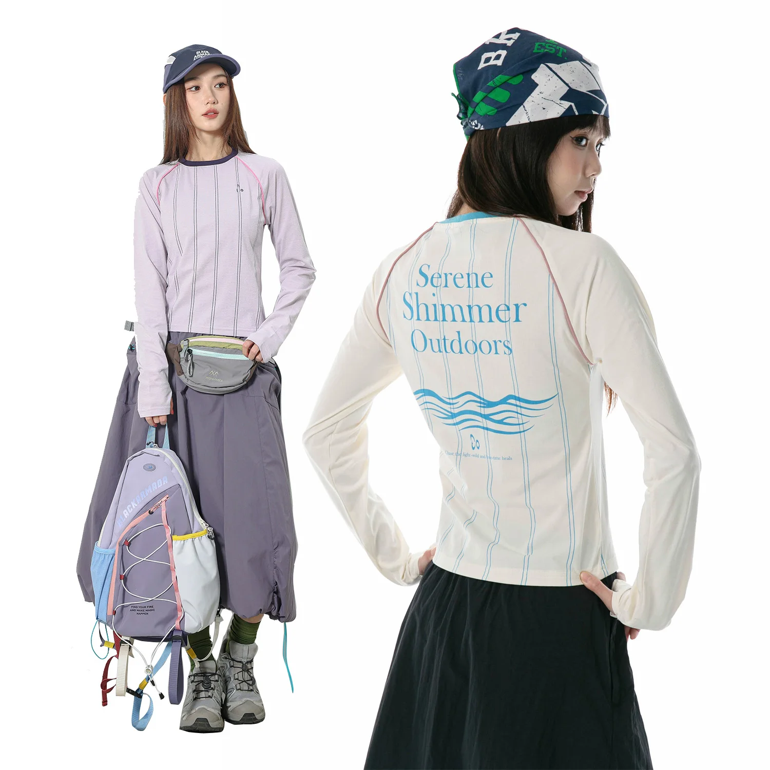 Outdoor Sport Long Sleeve T Shirt Women Cycling Hiking Quick Dry Slim Stripe T-shirt Hot Girl Y2k Streetwear City Walk Tshirt