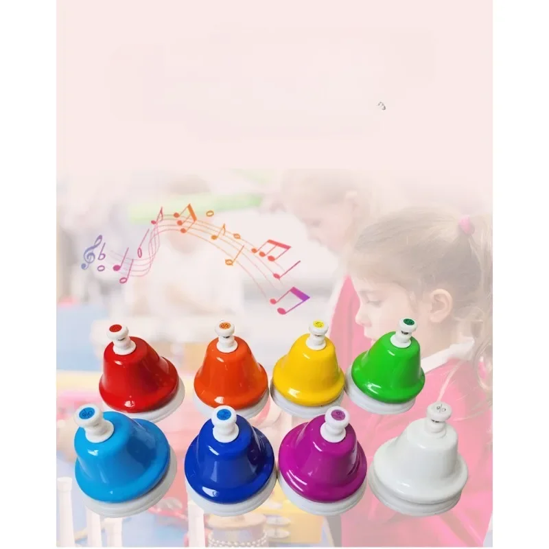 Orff Percussion Instrument Bell Touch Eight-tone Bell Eight-tone Lesson Bell Colorful Holiday Gift