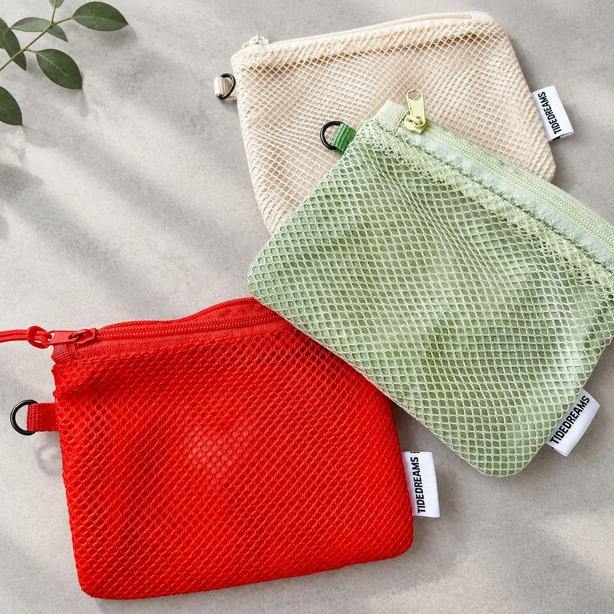 Mesh Travel Makeup Bag for Women Portable Mini Cosmetic Pouch Double Layer Zipper Multi-purpose Coin Purse Credit Card Holder