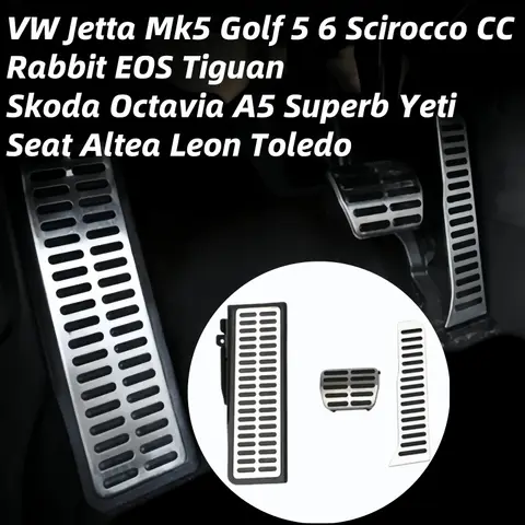 폭스바겐 골프 5 6 MK5 MK6 시로코 티구안, 스코다 옥타비아 A5, 시트 알테아 레온 톨레도용 좌핸들 차량 풋레스트 페달 커버