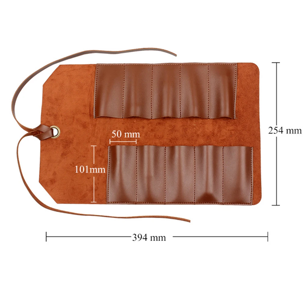 Portable Leather Tool Roll Bag Multifunction Hardware Cutter Wrench Storage Portable Pouch Tool Bag Wrench Tool Storage Bag