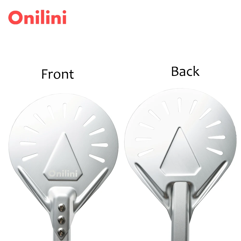 Imagem -05 - Onilini-alumínio Alloy Handle Pizza Peel Grupo Perfurado Pizza pá Retangular Pizza Paddle 12 13 14