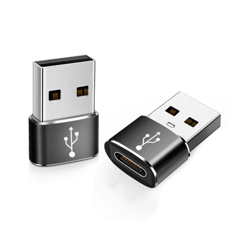 محول USB C أنثى إلى USB ذكر 4 عبوات من النوع C إلى USB A محول كابل شاحن محور تمديد، كمبيوتر السيارة الاستماع إلى الأغاني #1