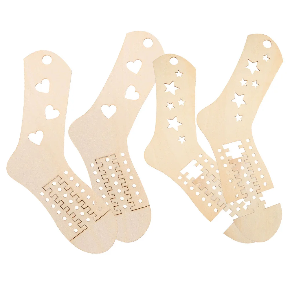 

Sock Blockers For Knitting Wood Sock Knitting Tools Smooth Surface Diy Hand Knit Forms Stocking Display Props Sewing Craft
