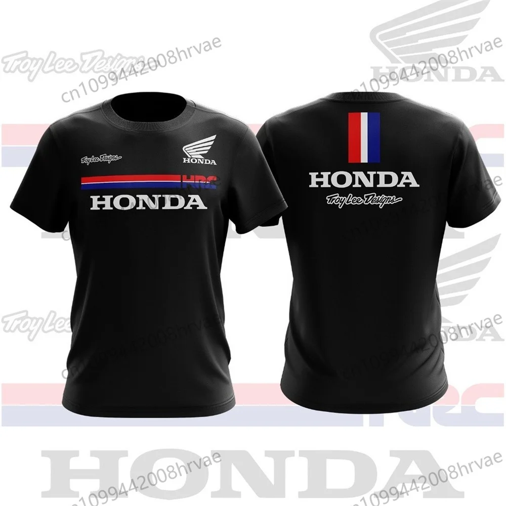 

Summer Honda HRC Troy Design Retro Motorcycle T-shirts T-shirts, 3D printed casual fashion sports tops for men and women,