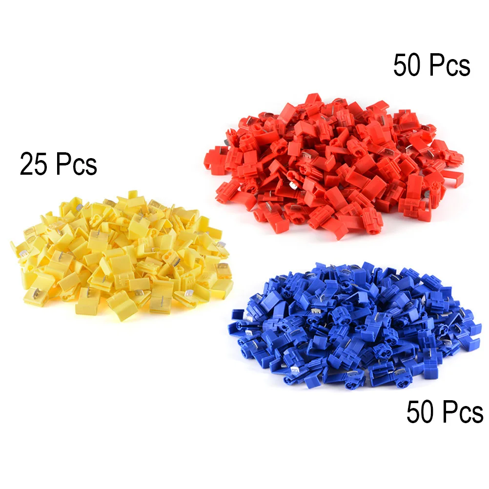 

125 pcs Quick Splice Connector T Tap Wire Connect Tools No Broken Line Solderless Electrical Cable Adapter Socket