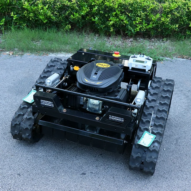 Maßgeschneiderter China Wholesaler RC verfolgter selbstfahrender Rasenmäher, intelligente Roboter-Grasschneidemaschine für Bauernhöfe und Hausgärten