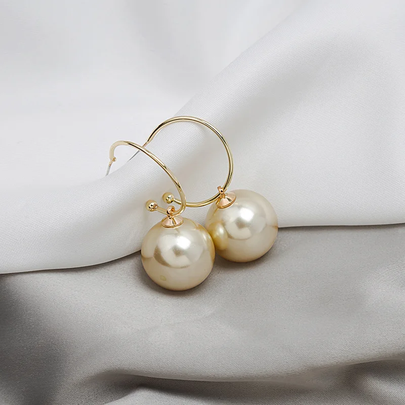 Pearl Drop Earrings Long Chain Tassel Silver Post Bold Chic Elegant Lightweight Durable Hypoallergenic Daily Commute Party Gift
