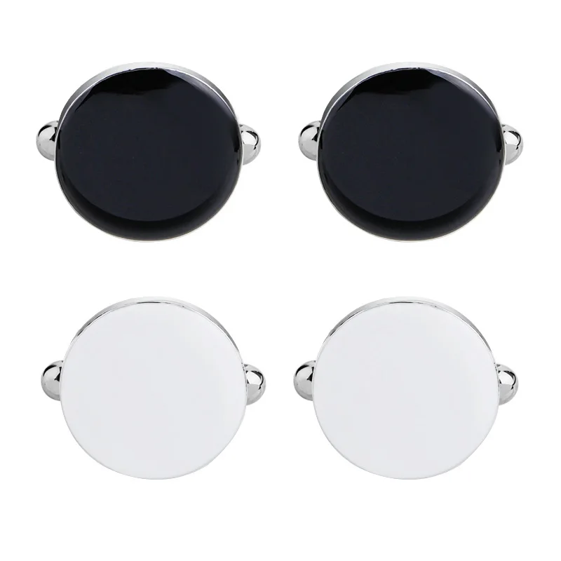 الرجال الكلاسيكية سهرة أزرار أكمام ترصيع بدلة سوداء قميص أبيض أحمر ربطة القوس فيونكة الزفاف الذكرى مجوهرات اكسسوارات-الخطوبة الرجالية