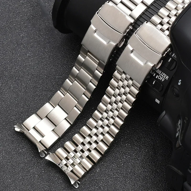 For Seiko Solid Stainless Steel Band 20mm 22mm Men Sports Strap srpd skx007/skx009 SRPD63K1 Super-O jubilee Curved End bracelet