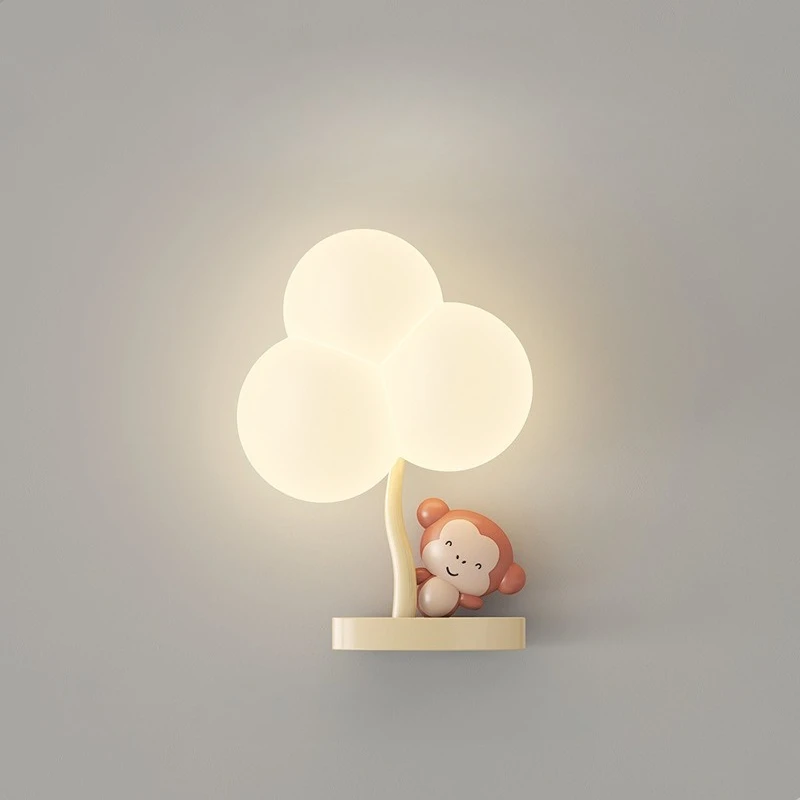 

Cream Style Cartoon Animal Wall Lamp, LED Creative Shaped Lighting Fixtures for Bedrooms for Study Rooms Parlor Children's Rooms