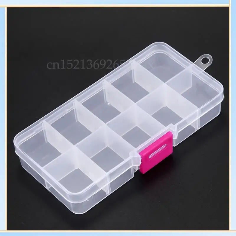 

-SPOR 12Pcs 10 Grid Electronic Component Parts Kits Plastic Storage Box Case