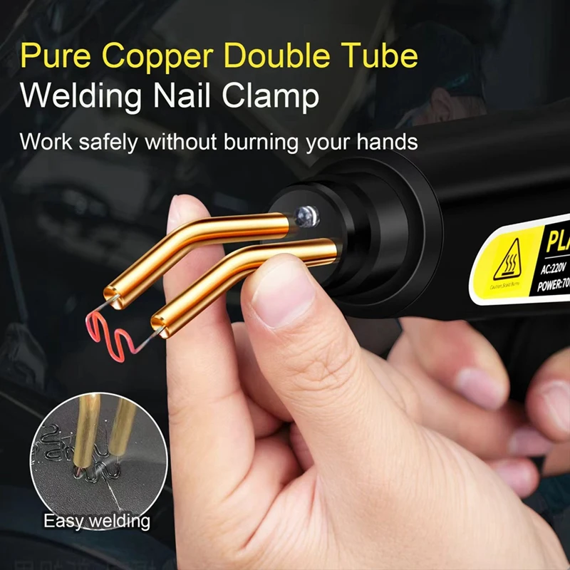 EU Plug,400Pc Nails Plastic Welding Machine Bumper Soldering Iron Staples Bumper Repair Car Tools Kit Hot Stapler Welder